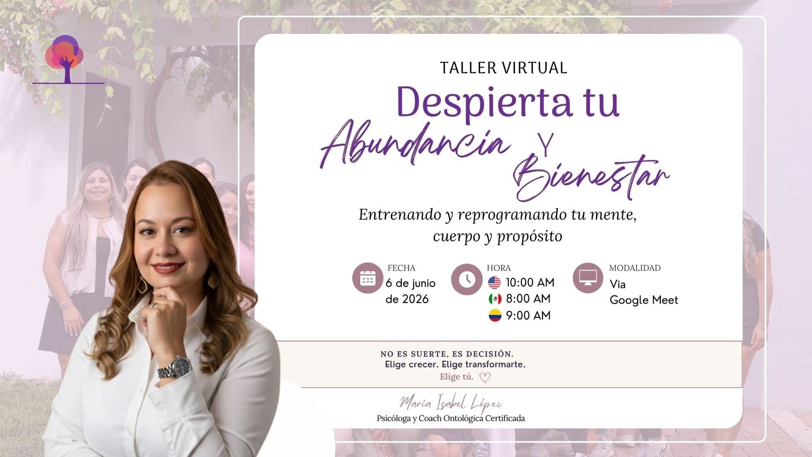 Flyer Despierta tu abundancia y bienestar